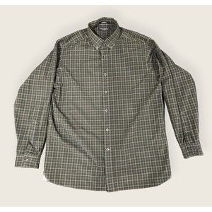 Daniel Cremieux Classic Large Green with Red Yellow And Blue Stripes Dress Shirt